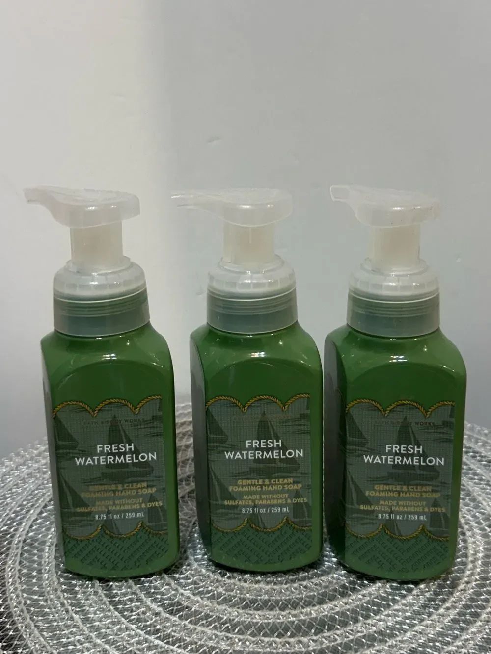 BBW Fresh Watermelon Foaming Hand Soap Set of 3 NWT